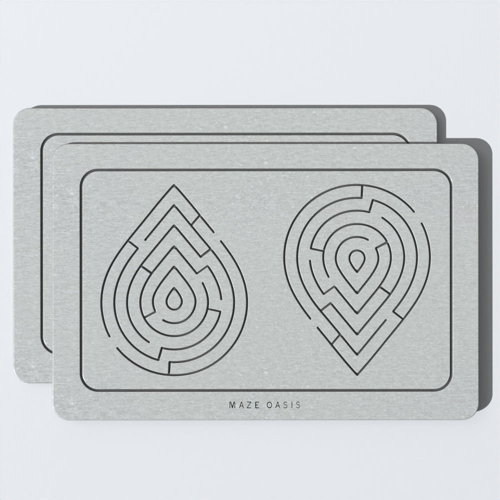 2 Pack Zen Sterling Stone Mat Display by Maze Oasis
