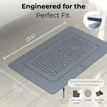 Diatomite Stone Mat | Serenity - Ash